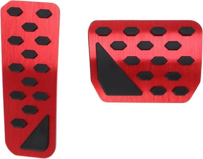 Set van 2 Voetpedalen Pads voor Auto - Aluminium Rem- en Versneller Covers in Rood voor Jeep Grand Cherokee 2022-2025, Verbeter Grip en Comfort