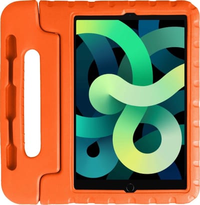 Hoes - Geschikt voor Apple iPad Air 4 (2020) - 10.9 inch - 4e Generatie - Kinderhoes Shockproof Bumper - Kidsproof Case - Tablet Hoesje - Kinder Hoesje Cover - Oranje