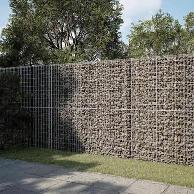 Schanskorf met afdekking - Tuinmand metaal - Buitenruimte inrichten - Montage zonder gereedschap - 300x50x200 cm - Verzinkt