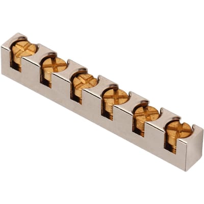 Gitaarsnaarhouder 6 Snaren Metaal Verstelbaar Zilverkleurig Instrument Accessoire voor Bas beige