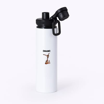 Hacebo® - Acrobatiek met eigen naam waterfles met draaidop zwart - Sport - Turnster - Acro - water fles - 850ML