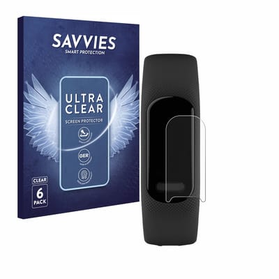 Savvies - Screenprotector voor Garmin Vivosmart 5 - Folie Beschermfolie transparant 6 Stuks