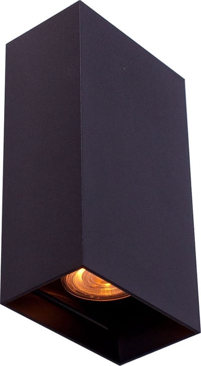 Wandlamp | Crown / Eros / Hera | 2 lichts | GU10 | zwart | aluminium metaal | moderne design sfeer verlichting