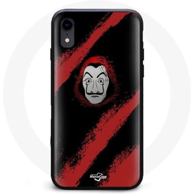 Coque - La Casa De Papel - Iphone XR - Souple - Noir - Design face