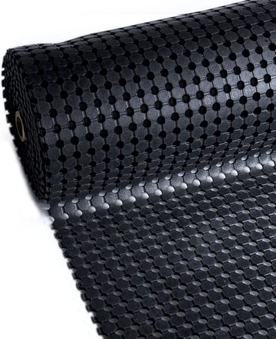 Rubbermagazijn - Rubber ringmat op rol open bodem - 10 meter lang x 0,91cm breed (1cm dik) - werkplaatsmat - entreemat - schoonloopmat