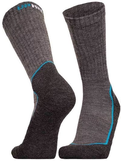 UphillSport - 2-Pack - Coolmax Wandelsokken - Vierlaagse Drytech Merino - Heren / Dames - grijs / zwart - 39-42 - 8634