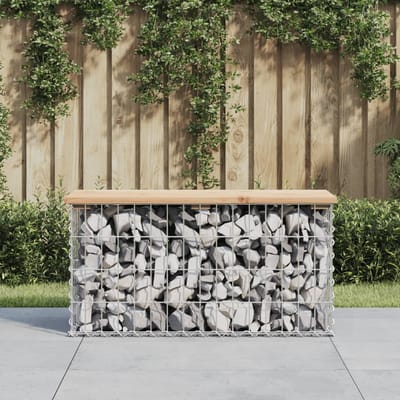 vidaXL - Tuinbank - schanskorfontwerp - 83x31,5x42 - cm - massief - grenenhout
