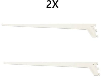 Handson Drager Enkel Railsysteem Wit 15 cm - Plankdrager - 2 Stuks - Draagvermogen 60 kilo