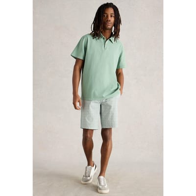 White Stuff Geo Printed Chino Short Blue Print Maat: W30 REGULAR | Korte Broeken Outlet | Heren | Blauw