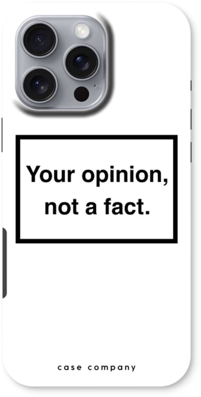 Case Company® - Hoesje geschikt voor iPhone 16 Pro Max hoesje - Your opinion - Tough Case - Maximale Bescherming alle Kanten en Schermrand