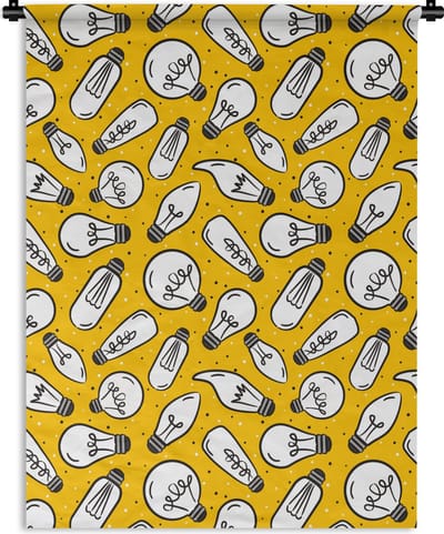 Wandkleed - Wanddoek - Cartoon - Lampen - Patronen - 150x200 cm - Wandtapijt