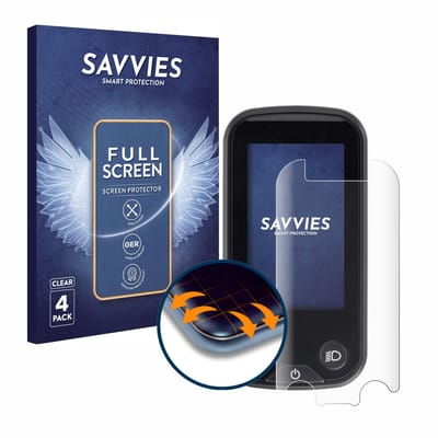 Savvies - Screenprotector voor Shimano Steps SC-E6100 - Folie Beschermfolie transparant volledig dekking 4 Stuks