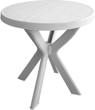 MTTProducts - Ronde Tafel - Modern Design - Wit - Perfect voor Binnen en Buiten - Stijlvolle Koffietafel - Geschikt voor Elk Huis