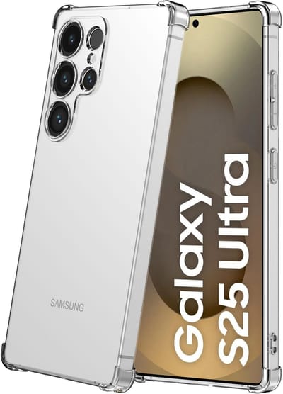 Geschikt voor Samsung Galaxy S25 Ultra Telefoonhoesje Transparant met Stootrand - Shockproof TPU Siliconen Back Cover Case Doorzichtig - Smartphonica geschikt voor Samsung Galaxy S25 Ultra