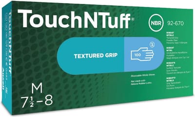 Ansell TouchNTuff 92-670 nitril wegwerphandschoen S