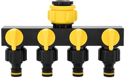 Dailygoods- Slangverdeler 4-weg - Tuinslang Koppelingen - Waterverdeler - Verstelbaar - Antisplash - Massief Messing - Tuinslang Splitter
