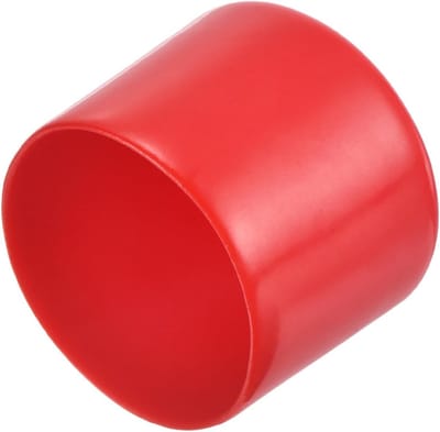4x Rubberen Eindkappen Rond 35 mm ID - Stofdop voor Buis, Hekpaal en Meubelpoten - Rood