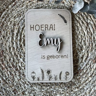 Felicitatiekaart geboorte meisje