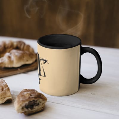 Magische Mok - Foto op Warmte Mokken - Koffiemok - Geometrisch - Felle kleuren - Kubistische stijl - Magic Mok - Beker - 350 ML - Theemok
