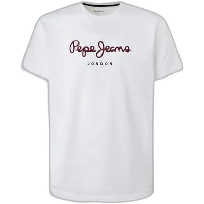 Cursive Logo Tee Short Sleeves - White T-Shirts