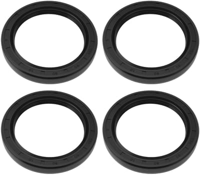 Dailygoods- Afdichtingen Set van 4 - Nitril Dubbele Lip - 60 x 80 x 10 mm - Geschikt voor Industriële Apparatuur - Optimale Bescherming - Veelzijdig Inzetbaar - Oliekeerring
