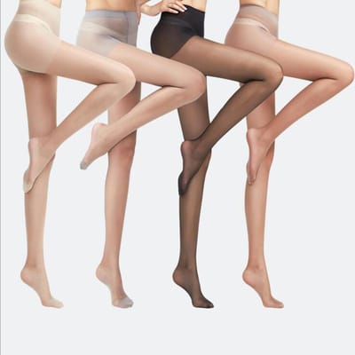 4 Paires/Lot Bas résille transparents sexy pour femmes Collants en nylon ultra-fins sans coutures pour femmes Bas transparents pour fille Soirée Boîte de nuit Bas 150-172cm beige