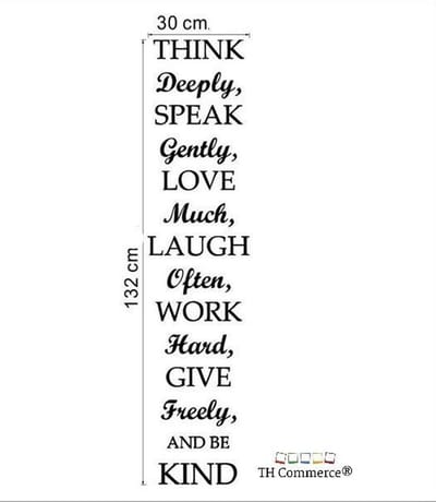 TH Commerce Muursticker - Think Deeply - Quote - Spreuk - Huiskamer