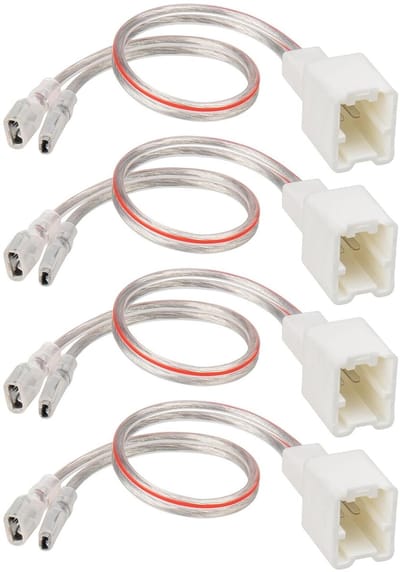 Speaker Kabel Adapter - Audio Connector - Auto Audio Installatie - Zonder Knippen - 4 Stuks - Zwart
