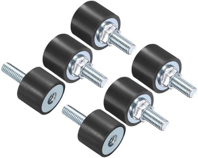 Rubberen Isolatoren - Trillingsdempers Motorsteunen - Schokabsorptie Machines - Duurzaam Rubber Staal - M8 x 23 mm - Zilverkleurig