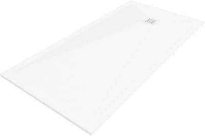 Mexen Stone+ rechthoekige composiet douchebak 160 x 70 , wit, witte afdekking - 44107016-W