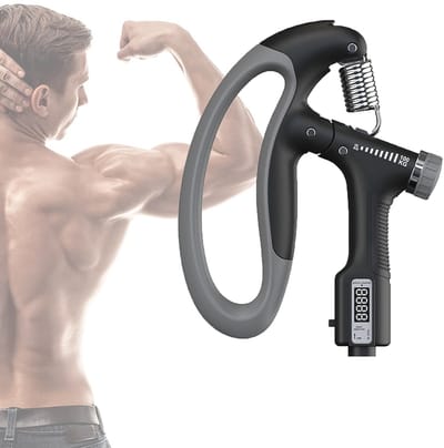 Handtrainer met LCD-teller | Hand - en vingertrainer | Verstelbare gewichten 10-100KG | Antisliphandgreep en antizweetmateriaal