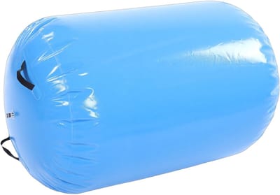 Opblaasbare Gymnastiekrol - Luchtroller Trainingsmat - Thuis Yoga Tuimelen - Draagbaar PVC Materiaal - 0.6x0.8m - Blauw