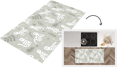 Keukenloper - Loper keuken - Patronen - Luipaard - Bladeren - 120x60 cm - Keukenloper vinyl