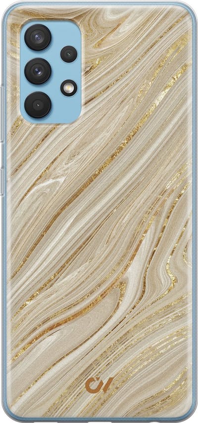 Hoesje geschikt voor Samsung Galaxy A32 4G - Golden Marble - - Goud - - Casevibes