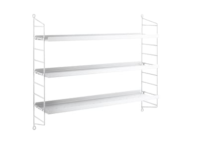 String Furniture Pocket Kast Metaal - wit