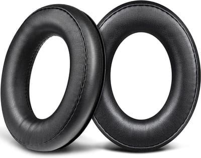 Vervangende Oorkussens voor Sennheiser HD620S Hoofdtelefoon, Zacht Echte Leer, Hoge Dichtheid Schuim, Verbeterd Comfort en Geluidsisolatie - Zwart