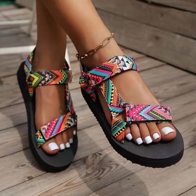 Zomer platte damesschoenen henneptouw set voet strandsandalen Outdoor All-match casual slippers Grote maat damessandalen 35 black