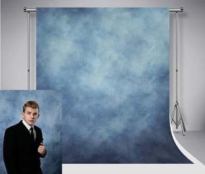Dailygoods- Fotografie Achtergrond 2x3m - Textuur Blauw - Abstract - Effen - Opvouwbaar - Kreukvrij Microvezel - Achtergronddoek