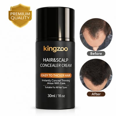 Haarverdikker voor Kale Plekken – Tot 2 Weken Resultaat – Hair & Scalp Concealer 30ml – Kingzoo – Voor Mannen & Vrouwen
