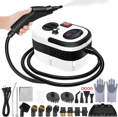 Stoomreiniger - Hete stoomreiniger - Huis reinigen - 2500 Watt vermogen - 1200 ml tank - Wit