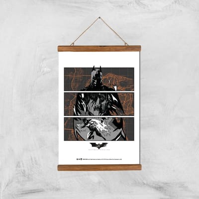 Batman Begins Poster Giclee Art Print - A3 - Wooden Hanger