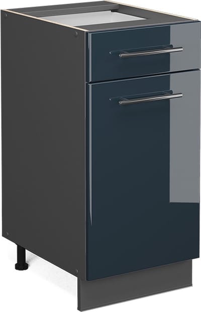 Vicco Fame-Line Keukenonderkast – 40 cm, WB Antraciet Donkerblauw hoogglans