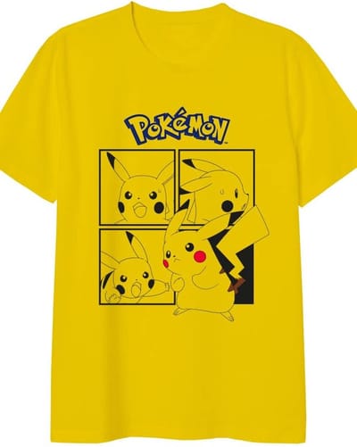 T-shirt - Pokemon - Pikachu - Geel - Large