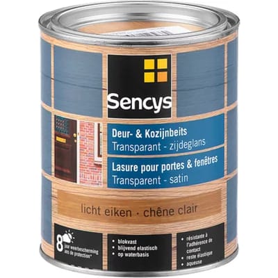 Sencys Beits Ramen En Deuren Semi-transparant Zijdeglans Lichte Eiken 0,75l