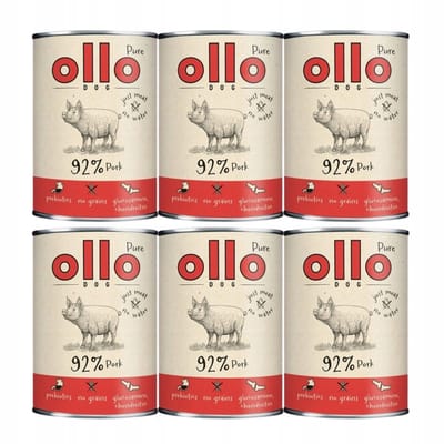 OLLO Pure Serie - Nat Hondenvoer - 6x850g - Hoog Vleesgehalte
