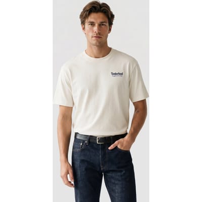 Timberland Rugged Active Gear Back Graphic Tee Vintage White Taglia: XL | Magliette basic Outlet | Uomo | Bianco