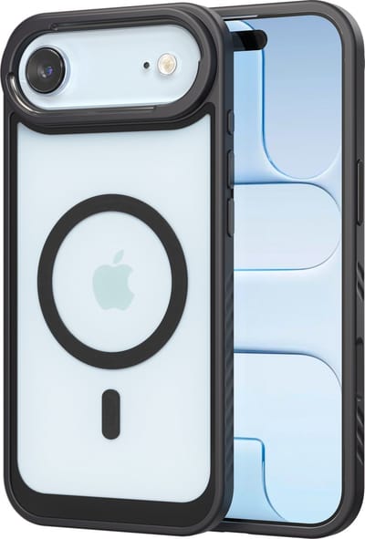 Reovo - Hoesje geschikt voor iPhone Air - Zwart - Transparant - geschikt voor MagSafe - Anti-slip case
