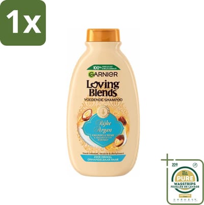 1 x Garnier Loving Blends Rijke Argan Shampoo 300 ml- Argan Shampoo - Arganolie - Droog Haar - Onhandelbaar Haar - Haarvoeding