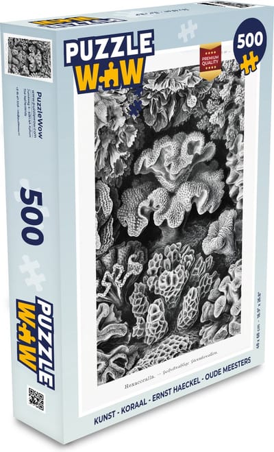 Puzzel Kunst - Koraal - Ernst Haeckel - Oude meesters - Natuur - Legpuzzel - Puzzel 500 stukjes