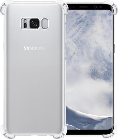 Hoesje - Geschikt voor Samsung Galaxy S8 - Sterk & Shockproof - Siliconen Case - Back Cover - Telefoon Hoes Shock Proof - Telefoonhoesjes - Transparant